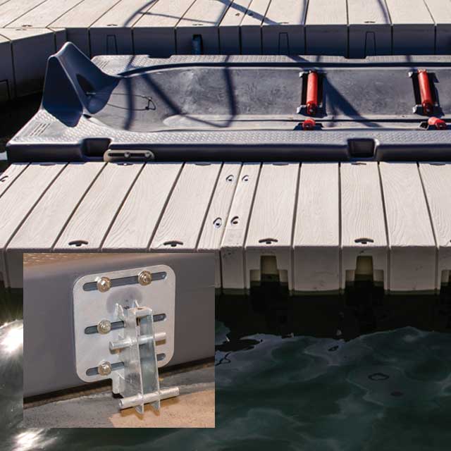 PWC Walkway Bracket attach 1000 Series Conect-A-Dock to the Port